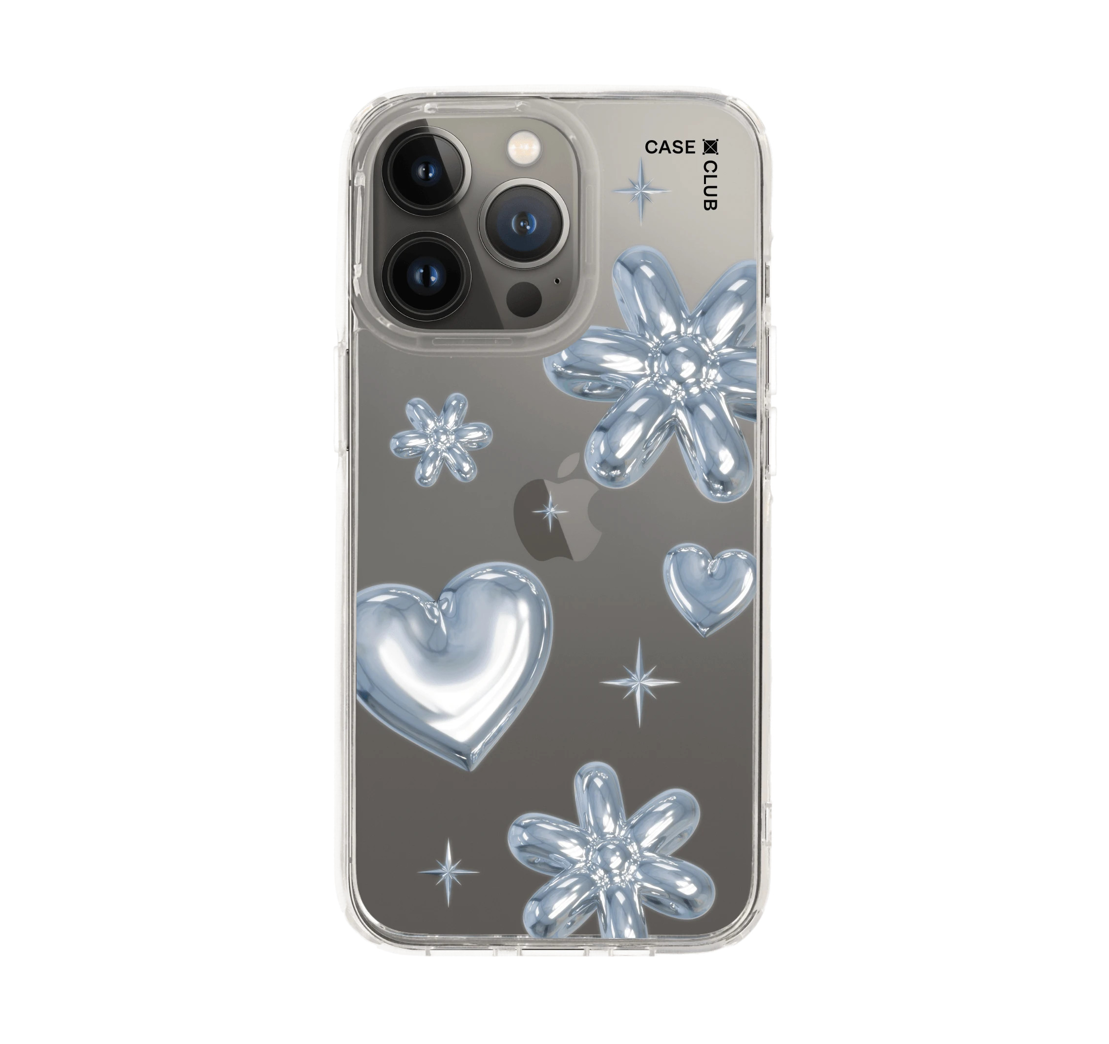 flower & heart metallic balloons